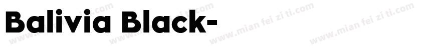 Balivia Black字体转换